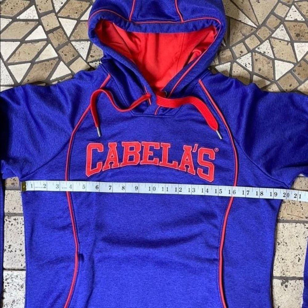 Cabela’s Womens Long Sleeve Polyester Hoodie Sweater Blue Size Medium - Picture 7 of 14